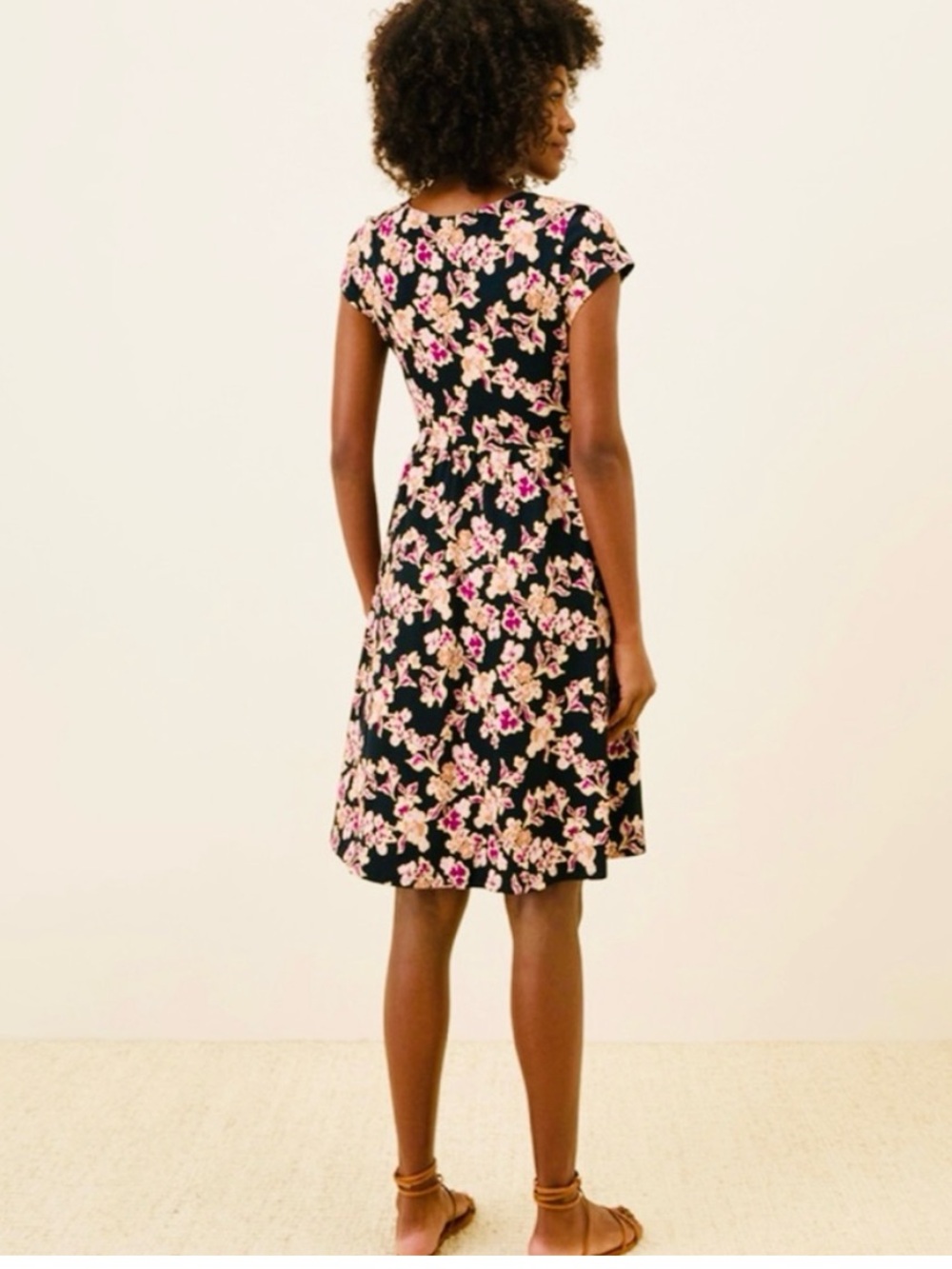Pact Fit & Flare Crossover Organic Cotton, Floral Dress, Size XXL - Picture 4 of 11